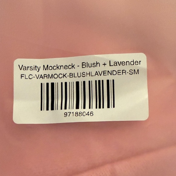 PARKE varsity mockneck blush+lavender Valentine drop - Picture 4 of 5